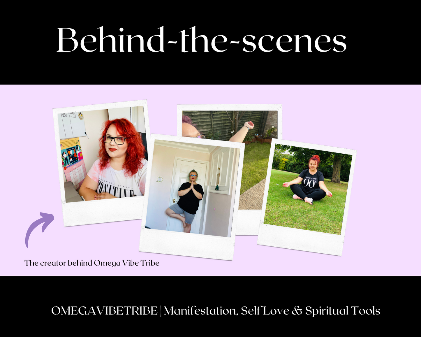 behind the scenes pictures with the creator behind omega vibe tribe
