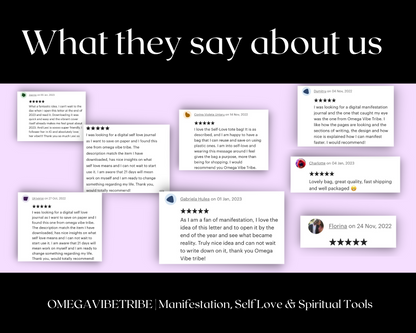 a page filled with reviews from omega vibe tribe's customers
