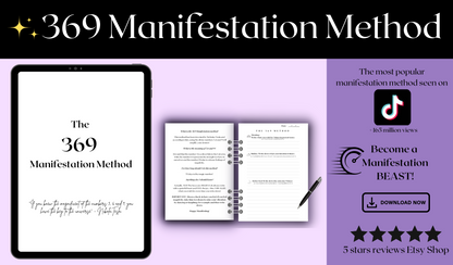 the 369 manifestation method cover presentation, a manifestation method viral on tiktok