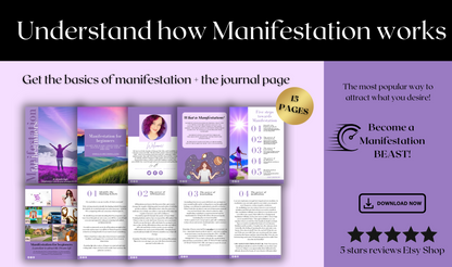 Understand how manifestation works! you get 15 pages of basic information on how to manifest and bonus a journal page to print and use in your process of manifestation