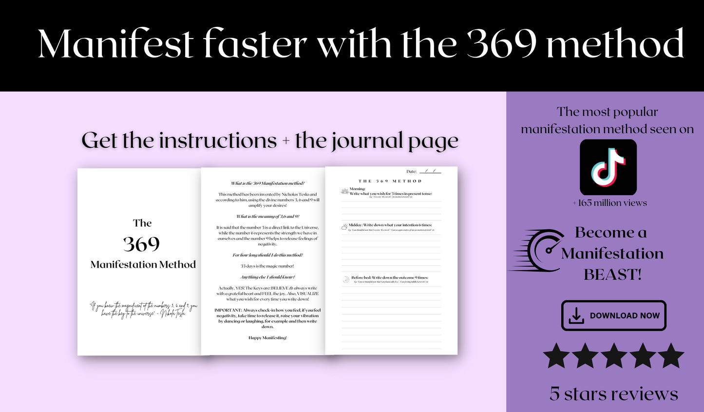 manifest faster with the 369 method