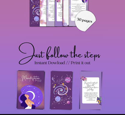 Manifestation Journal, Manifestation Gifts, Printable Manifestation Journal, Spiritual Gifts UK, Manifestation Workbook