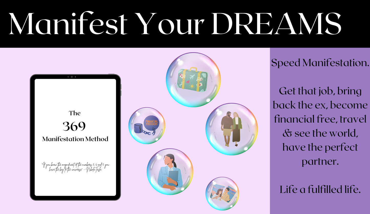 manifest your dreams, live a fulfilled life